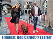 32. Filmfest München 2014 - Red Carpet: 15 Meter Ruhm für alle. Multimedia Installation von Michael Pendry am Isartor vom 25.06.-06.07.2014 (©Foto: MartiN Schmitz)